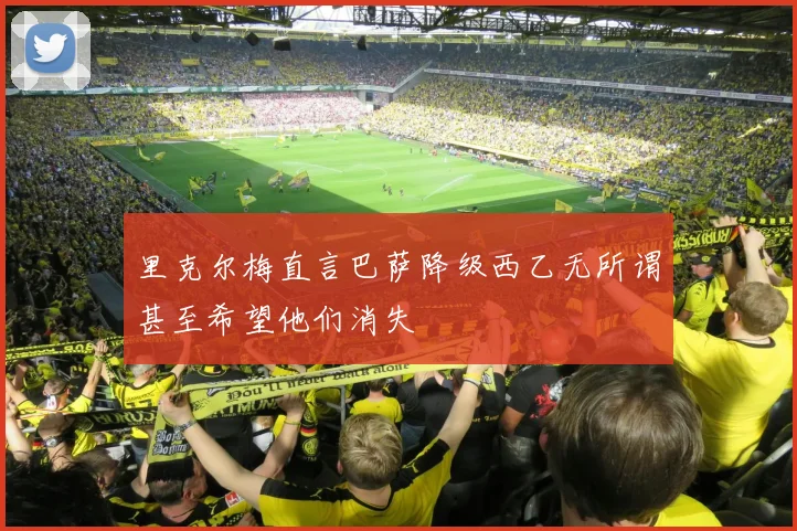 里克尔梅直言巴萨降级西乙无所谓甚至希望他们消失