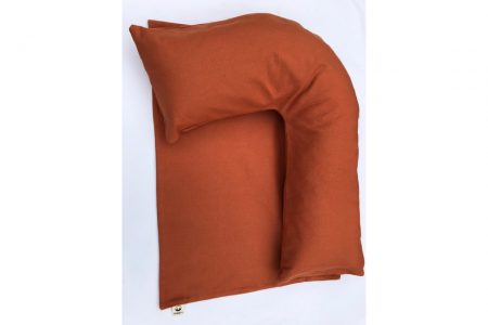 doggykin canvas pillow with a matching blanket in orange