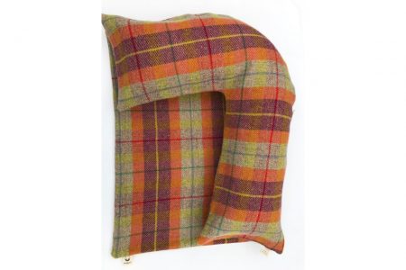 doggykin Harris Tweed® pillow with a matching blanket in orange